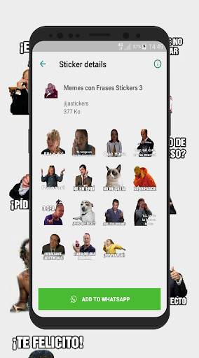 Memes con Frases Stickers en español para WhatsApp screenshot 16