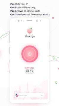 Free VPN - unlimited secure hotspot proxy PEACHVPN screenshot 3