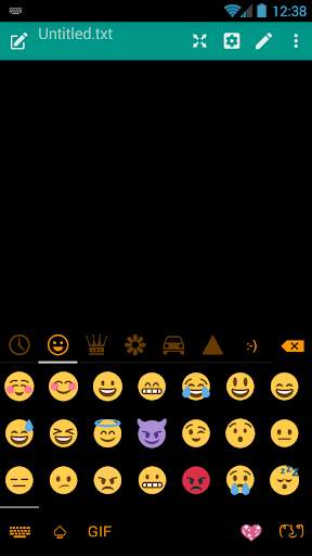 Flat BlackOrang Emoji Keyboard 4 تصوير الشاشة
