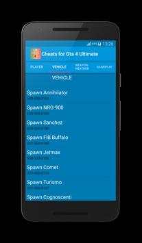 Cheats - for Gta 4 screenshot 3