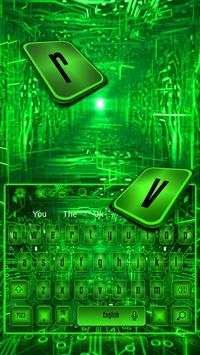 Neon Green Light Animated Keyboard Theme screenshot 4