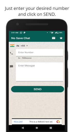 No Save Chat- send message without saving number😎 screenshot 1