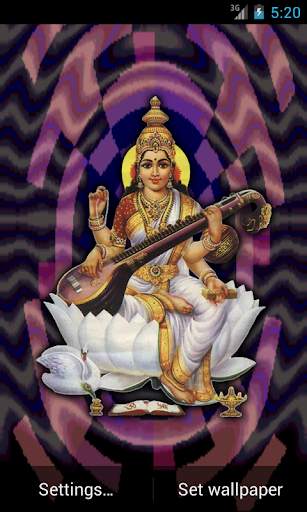 Maa Saraswati Live Wallpaper screenshot 4