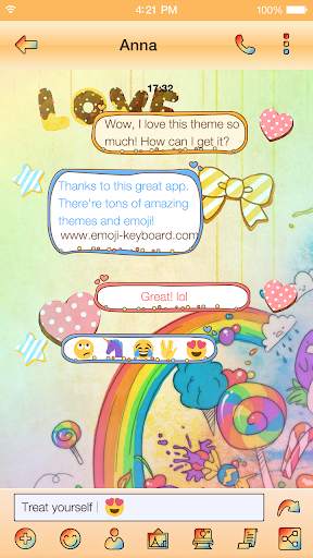Emoji Keyboard - Cute Lollipop screenshot 4