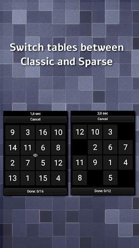 Schulte Table screenshot 2