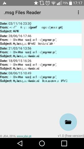 .msg Files Reader screenshot 1