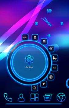 Next Launcher Theme Neon Blue screenshot 4