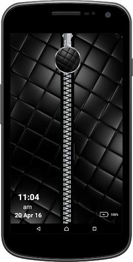 Leather Black Zipper Screen screenshot 1