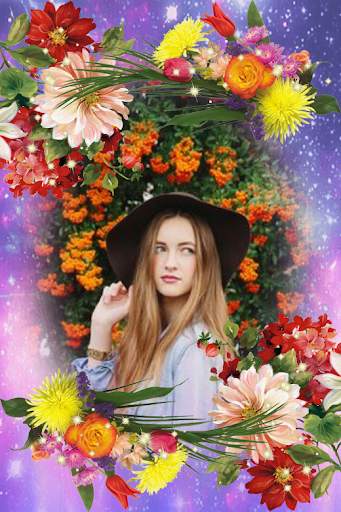 Garden Photo Frames Beautiful Flowers 3 تصوير الشاشة