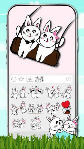 Bunny In Love Emoji Stickers screenshot 1