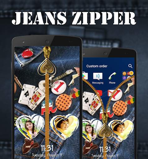 Jeans Zipper Lock Screen 3 تصوير الشاشة