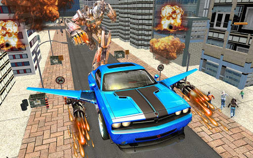 Flying Power Car vs Robot ranger Transform game 21 screenshot 1