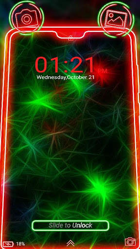 Green Light Mesh Launcher Theme screenshot 3