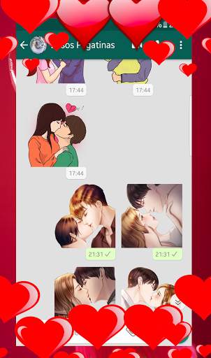 Besos Pegatinas de amor para WhatsApp-WAStickerApp screenshot 8