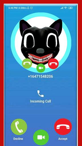 Video Call Horror Cartoon Cat Live screenshot 1