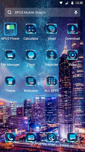 City Night Scene APUS Launcher theme screenshot 2