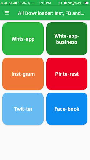 All Downloader: Inst, F-B & Wats Status Saver App screenshot 1