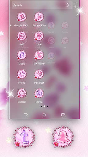 Pink Flower Launcher Theme screenshot 3