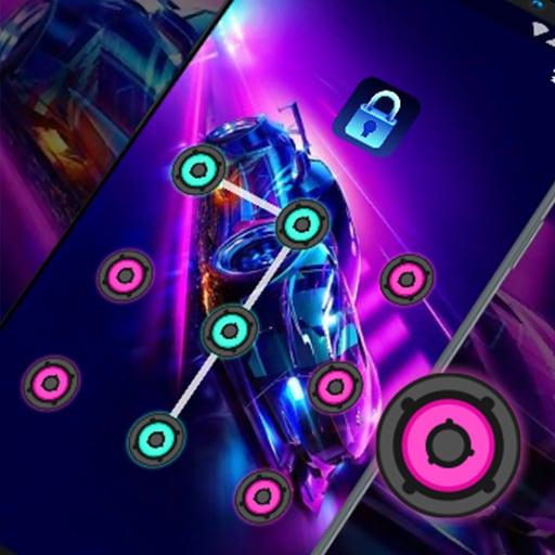Neon Car - App Lock Master Theme आइकन