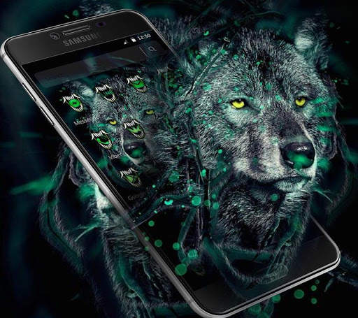 Wild Wolf Staring Theme 3 تصوير الشاشة