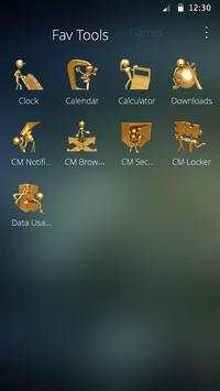 Gold 3D Number Theme screenshot 4