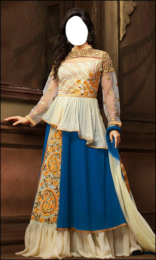 Women Girls Anarkali Frock Photo Editor New screenshot 10
