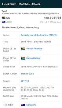 CrickBuzz : Cricket Live Score screenshot 3