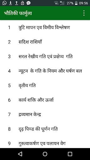 Physics Formulas in Hindi screenshot 2