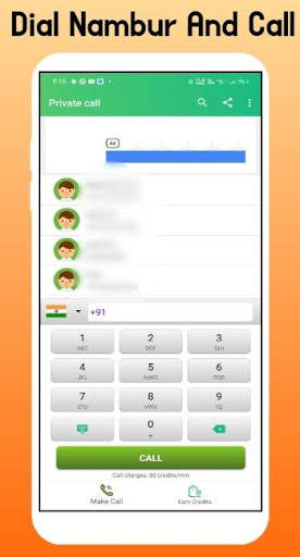 Call Using Unknown, Private Number: InCall screenshot 2