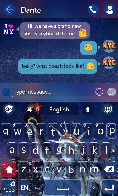 Liberty GO Keyboard Theme screenshot 1
