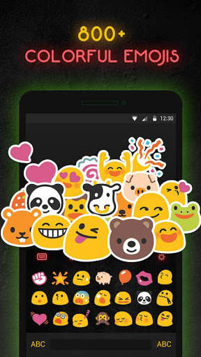 Neon Skull Keyboard Theme screenshot 2