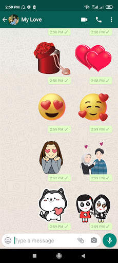 ملصقات واتس اب حب متحركة 2021 💕 WaStickerApps 5 تصوير الشاشة