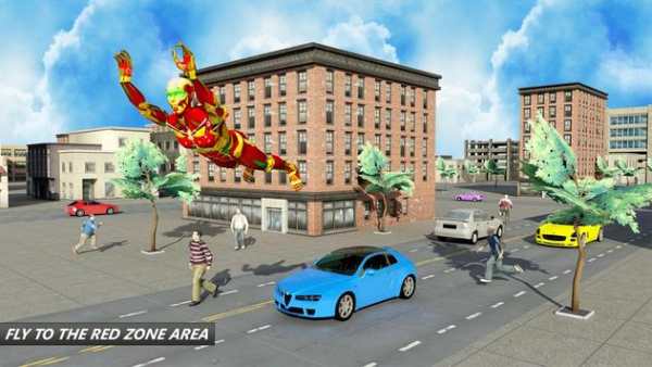 Flying Robot Superhero: Crime City Rescue स्क्रीनशॉट 1