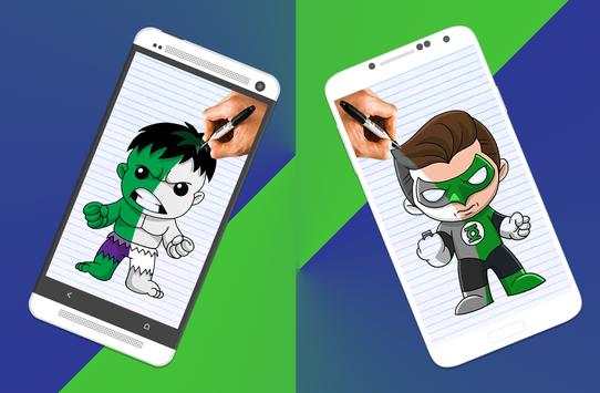 How to draw chibi super hero screenshot 6