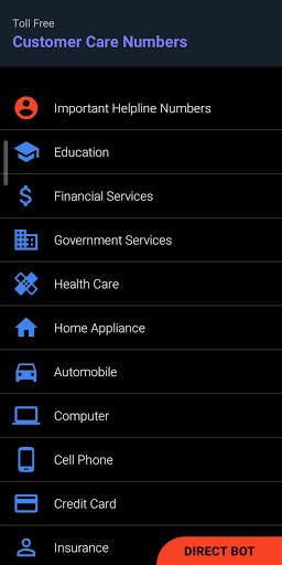 Customer Care Number app скриншот 1