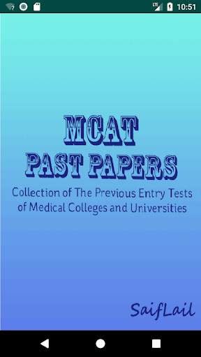 MCAT Past Papers 1 تصوير الشاشة