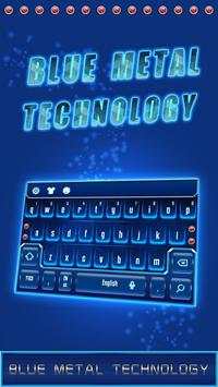 deep blue machine metal future keyboard theme स्क्रीनशॉट 1