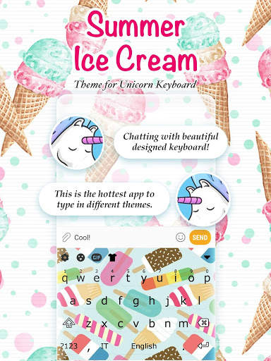 Summer Ice Cream Free Keyboard Theme screenshot 1