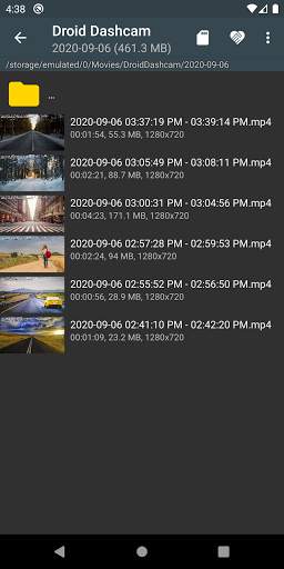 Droid Dashcam DVR screenshot 4