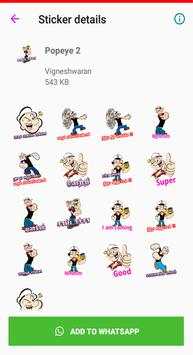 Popeye Cartoon Stickers What's Up Stickers app screenshot 3