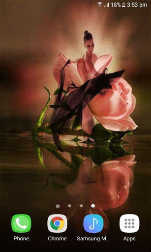 Rose Girl Live Wallpaper screenshot 2