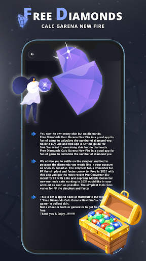 Free Diamonds Calc Garena New Fire screenshot 2