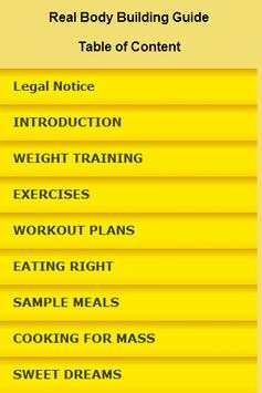 Real Body Building Guide screenshot 1