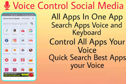 Voice Control Social Media And Social Network App screenshot 1