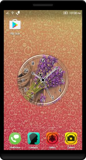 Lavender Clock Live Wallpaper screenshot 2