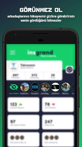 Insgrand - Profilime Kim Baktı, Takip Etmeyenler screenshot 3
