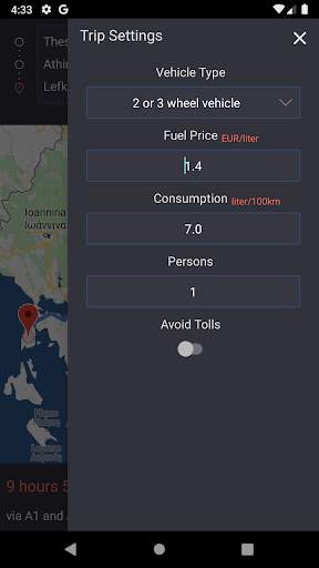 Travel Cost (Greece) screenshot 5