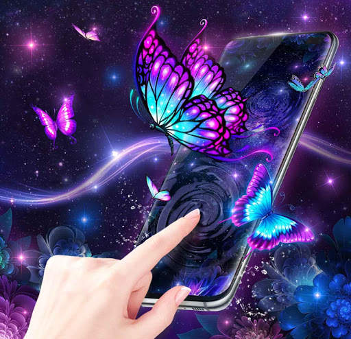 3D Purple Butterfly Theme screenshot 3
