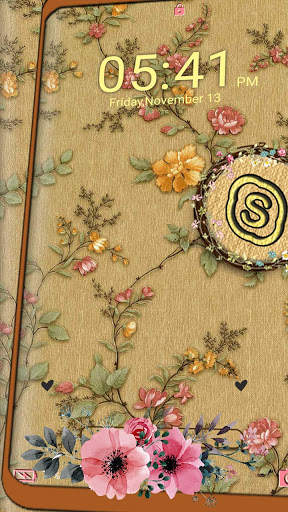 Flower Embroidery Theme Launcher screenshot 3