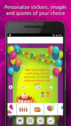 Birthday Invitation Card Maker screenshot 5